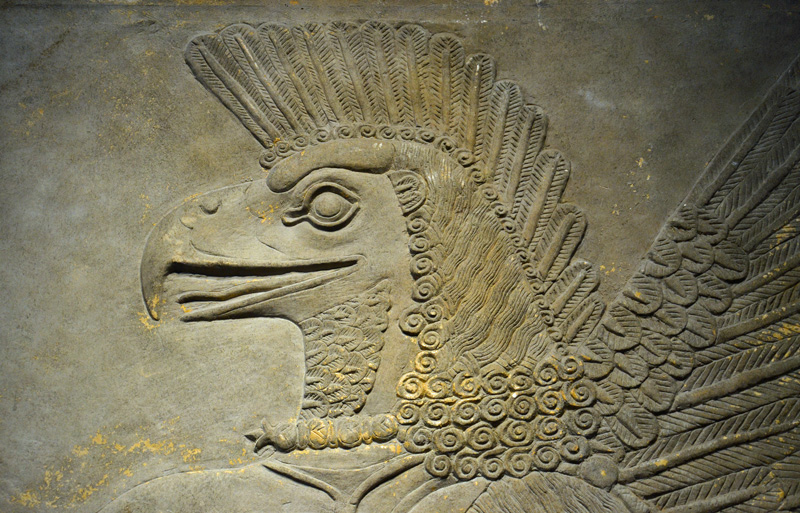 Reliëf van een godheid uit Nimrud (foto auteur)