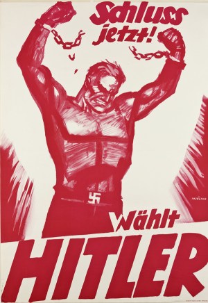 Verkiezingsposter van de NSDAP, 1932. (Münchner Stadtmuseum, Sammlung Reklamekunst)