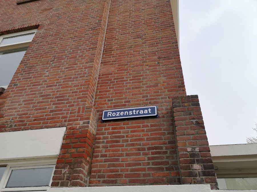 Straatnaambordje Rozenstraat