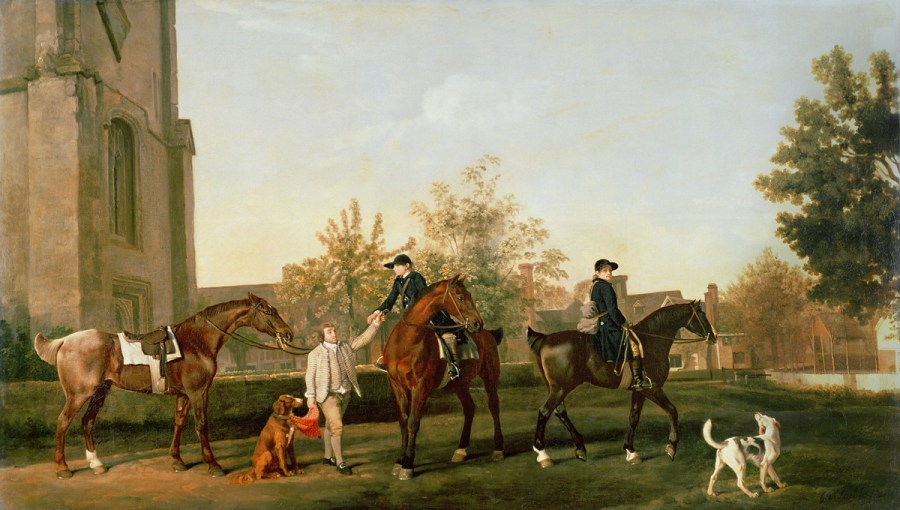 George Stubbs, Lord Torringtons jachtpersoneel vertrekt vanuit Southill, Bedfordshire