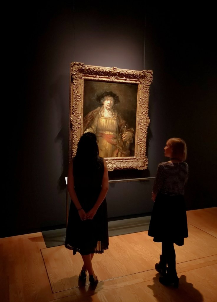 Het doek van Rembrandt op de tentoonstelling (foto auteur)